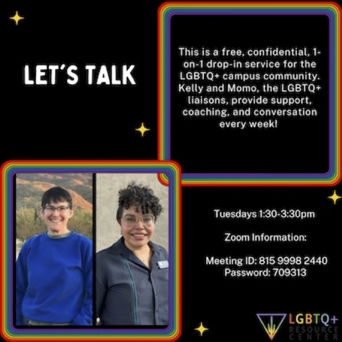 Let's Talk event flyer