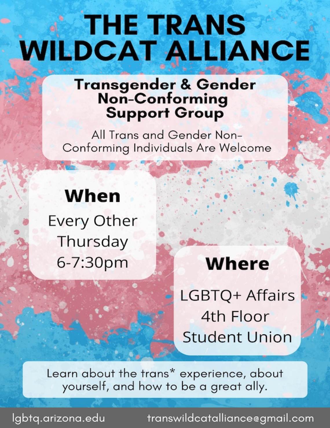 Trans Wildcat Alliance event flyer